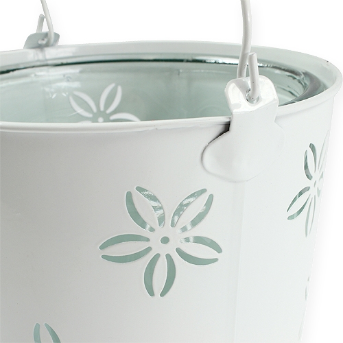 Floristik24 Žibintų kibiras baltas Ø17cm H17cm