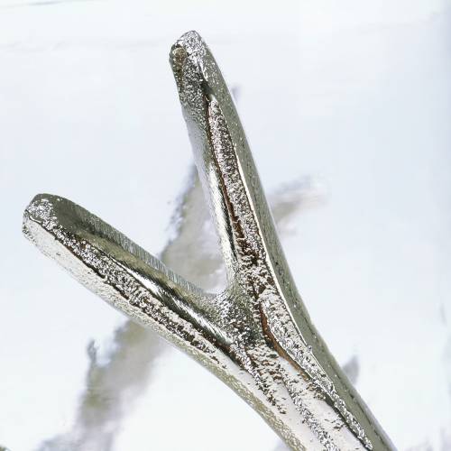 Floristik24 Žibinto ragas sidabrinis Ø16cm H11cm
