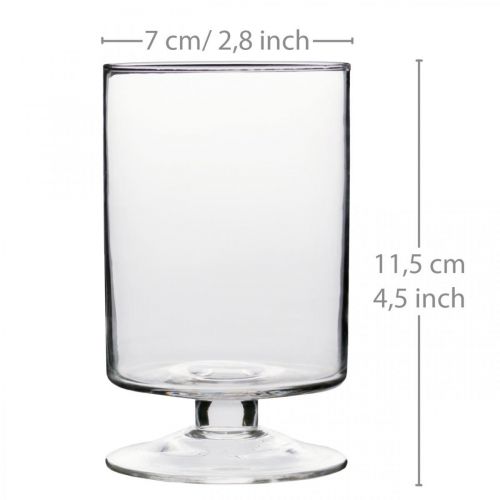 Floristik24 Lantern Hurricane stiklas Ø7cm H11,5cm 6vnt