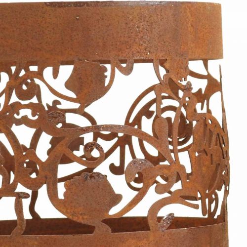 Žibintų metalinis patina žvakių laikiklis Ø10/14,5cm rinkinys iš 2 vnt