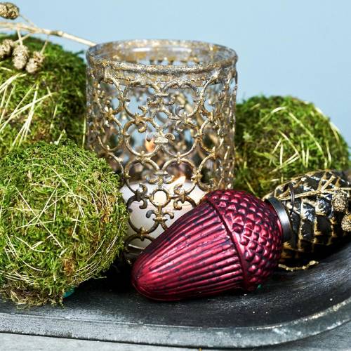 Floristik24 Žibintas senovinis auksas Ø10,5cm H14,5cm 1vnt