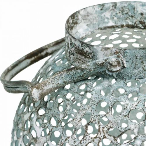 Floristik24 Metalinis žibintas, žibintas, žvakidės senovinės išvaizdos Ø15cm H22cm