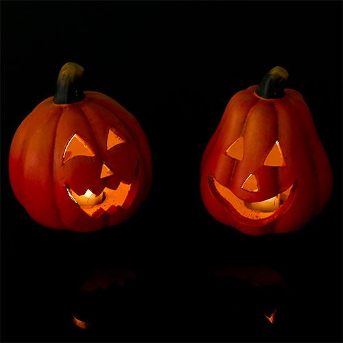 Floristik24 Žibintai moliūgas su LED oranžine 10cm 4vnt