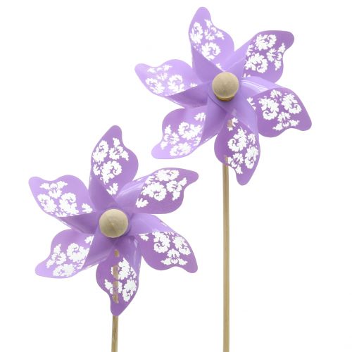 Floristik24 Vėjo malūnas mini violetinis Ø9cm 12vnt