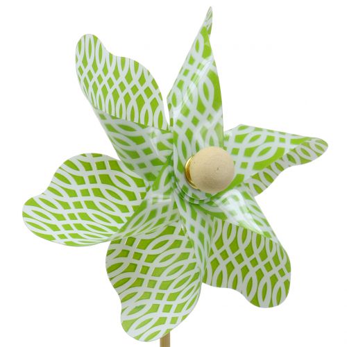 Floristik24 Vėjo malūnas Mini Green-White Ø9cm 12psl