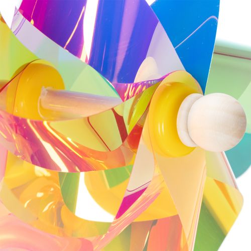 Floristik24 Vėjo malūno balkonas, spalvingas akį traukiantis paveikslas, vasaros sodo puošmena, 75 cm