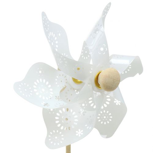 Floristik24 Vėjo malūnas Mini White Ø9cm 12vnt