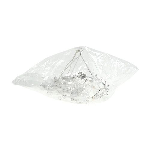 Floristik24 Kalėdinis vėjo varpelis pagamintas iš metalo baltos spalvos Ø17cm