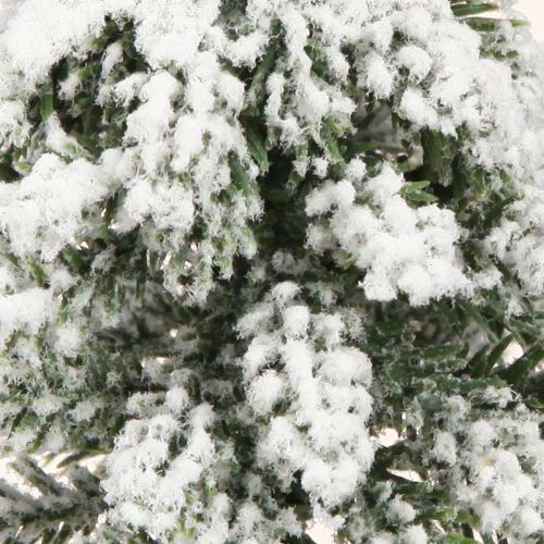 Floristik24 Žiemos puošmena Kalėdų eglutė žaliai balta Ø7cm H14cm 4vnt