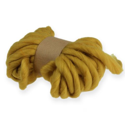 Floristik24 Vilnonė juostelė 50g 9m geltona