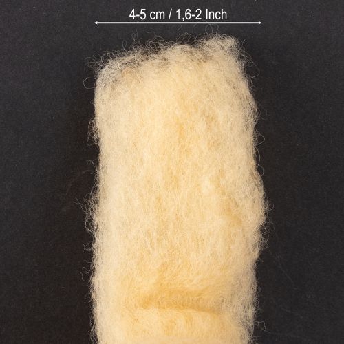 daiktų Vilnonė juostelė, kreminės oranžinės spalvos, 10 m, vainikams ir kompozicijoms