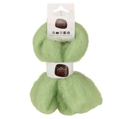 daiktų Amatų vilna, dekoratyvinė vilna, vilnos virvelė įvairioms kūrybinėms idėjoms ir rankdarbių projektams, 2 m šviesiai žalia