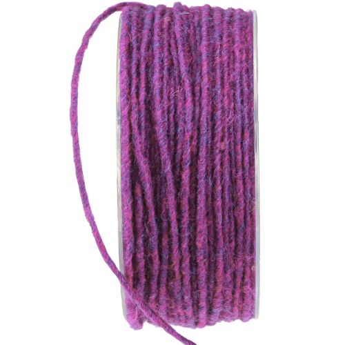 daiktų Violetinė vilnos virvelė 3mm 100m