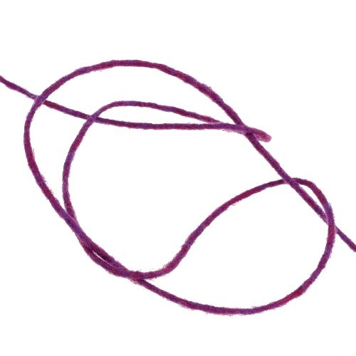 daiktų Violetinė vilnos virvelė 3mm 100m