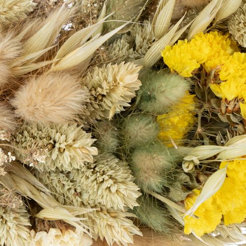 daiktų Džiovintų gėlių vainikas, natūralus stalo, svetainės ir prieškambario papuošimas, 25 cm