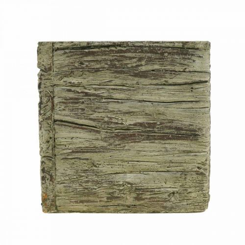 Floristik24 Pasodinkite kvadratinį 9,5x9,5 cm betoninį vazoną iš medžio