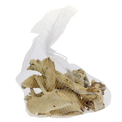 Floristik24 Medienos gabalų mišinys balintas 500g