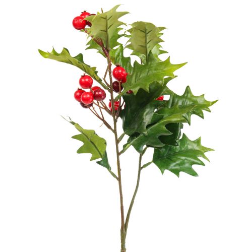 Floristik24 Holly Ilex Dirbtinės Uogos Šakos Dirbtinis Augalas 60cm