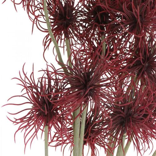 Ksanto dirbtinė gėlė rudens puošmena raudona 6 gėlės 80cm 3vnt