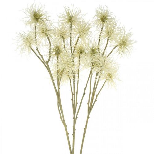 daiktų Ksanto dirbtinių gėlių kremas rudens puošmena 6 gėlės 80cm 3vnt