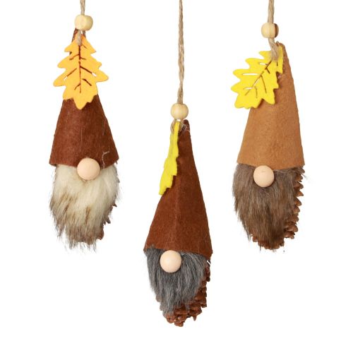 daiktų Kūgio gnome pakabukas nykštuko dekoracija rudens nykštukas H10cm 6 vnt