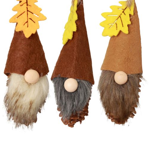 daiktų Kūgio gnome pakabukas nykštuko dekoracija rudens nykštukas H10cm 6 vnt