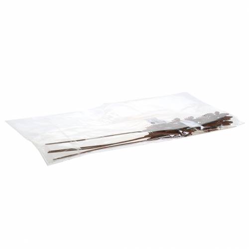 Floristik24 Sodo kištukas kūgio šaka nerūdijančio plieno metalas H40 cm 4vnt