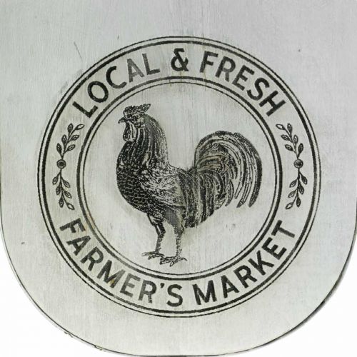 Floristik24 Žurnalų stovas Mediena Metalas Vintage Rooster 36×23×40cm