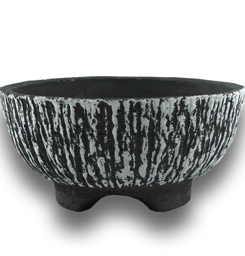 Floristik24 Cementinis dubuo apvali Ø30cm žievė