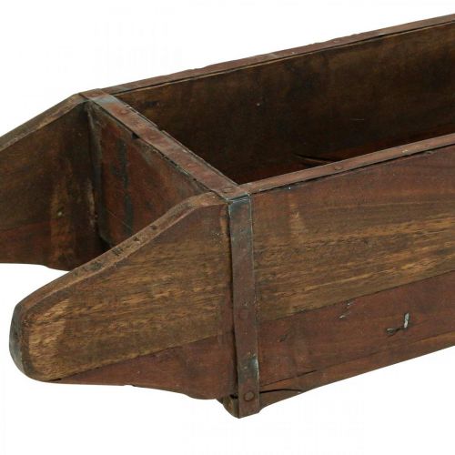 daiktų Vintažinė medinė dėžė plytų formos medinė 42×14,5 cm