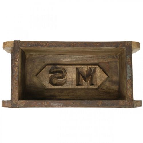 daiktų Medinė apdaila vintažinės išvaizdos plytos formos ruda, rūdys 31×14,5cm H9cm