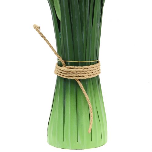 Floristik24 Dekoratyvinė žolė Pampų žolė su lapeliais žalia / kreminė H107cm