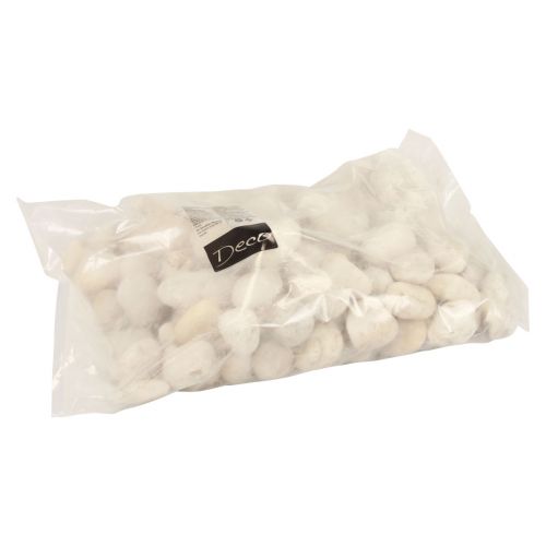 daiktų Dekoratyviniai akmenys upės akmenukai dekoratyviniai akmenys balti 2cm - 5,5cm 5kg