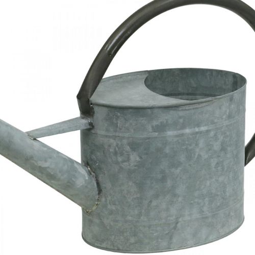 daiktų Metalinis laistytuvas, sodo puošmena vintažinė išvaizda sidabro pilka L53cm H29cm