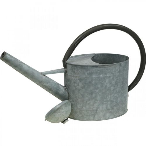 daiktų Metalinis laistytuvas, sodo puošmena vintažinė išvaizda sidabro pilka L53cm H29cm