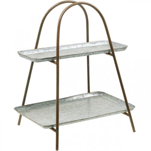 daiktų Tortų stovas vintažinis dekoratyvinis padėklas stalo lentyna metalinė H47cm
