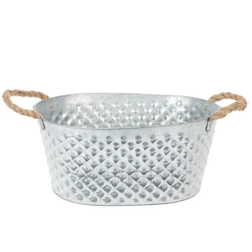 Didelis ovalus cinko dubuo, 31 cm x 20 cm, aukštis 15 cm pirkti | Floristik24.lt
