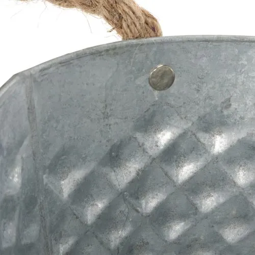Didelis ovalus cinko dubuo, 31 cm x 20 cm, aukštis 15 cm | Floristik24.lt