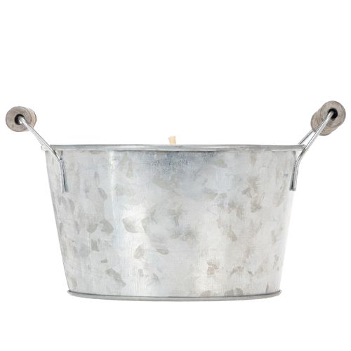 daiktų Lauko žvakė „Citronella“ kibirėlyje: atmosferinis apšvietimas ir vabzdžių atbaidymas, 15 cm