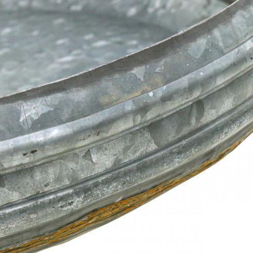 Floristik24 Cinko dubuo metalinis dubuo senovinis rūdžių Ø40/46/52cm rinkinys 3 vnt