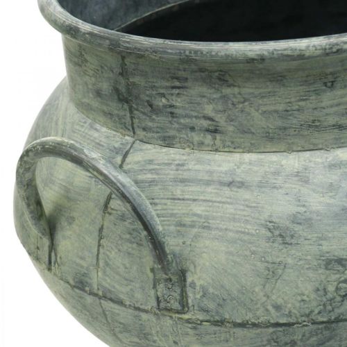 Floristik24 Sėjamoji su rankenomis metalinė žalia skalbta Ø28 / 40cm komplekte 2 vnt