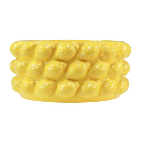 daiktų Sodintuvas citrininis keraminis dubuo sodinukas geltonas Ø26cm H12cm