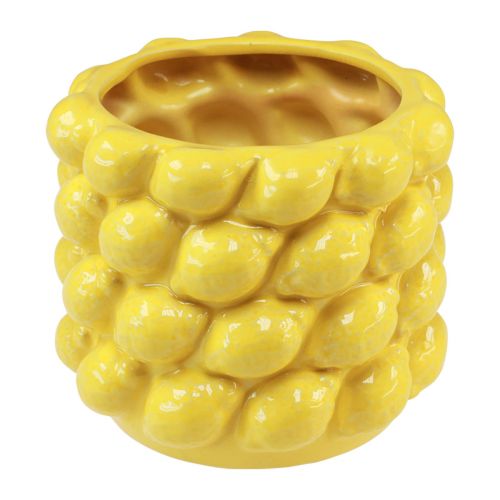 Floristik24 Citrininė vaza keraminė sodinė citrinos geltona Ø17cm H15cm