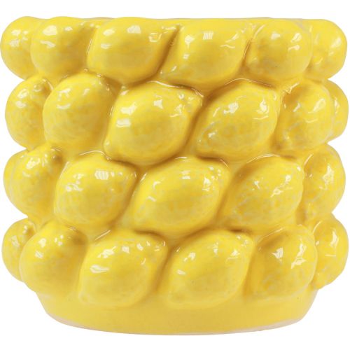 Floristik24 Citrininė vaza keraminė sodinė citrinos geltona Ø17cm H15cm