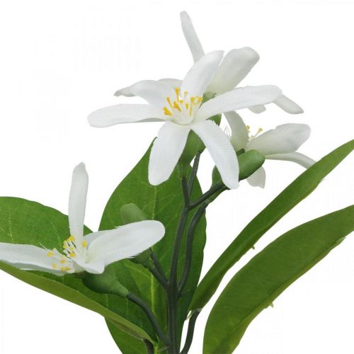 Floristik24 Deco šakelė citrina ir gėlės dirbtinė šakelė vasaros dekoracija 26cm 4vnt
