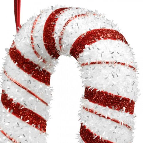 daiktų Deco Candy Cane Kalėdinis raudonas baltas dryžuotas H34cm