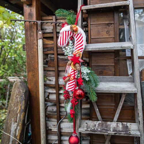 Floristik24 Candy Cane Deco Didelis Kalėdinis raudonas baltas dryžuotas H36cm