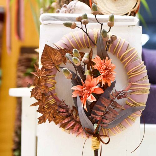 Floristik24 Šaka su gile ruda, žalia L30cm