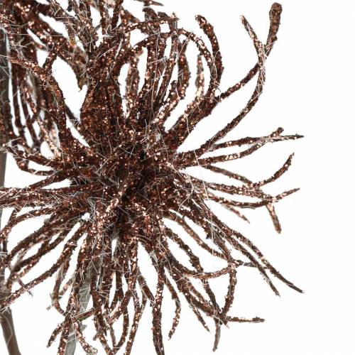 Floristik24 Dirbtinė klemačio šakelė varinė su blizgučiais 46cm