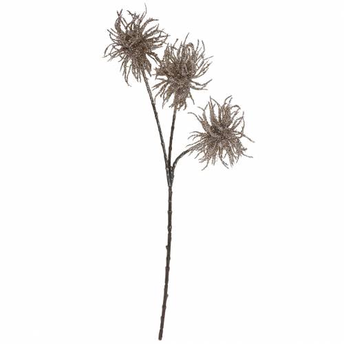 Floristik24 Dirbtinis Clematis šakos šampanas su blizgučiais 46cm